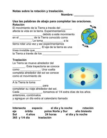 Notas sobre rotacion y traslacion