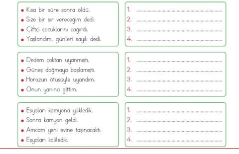 Olayların oluş sırası