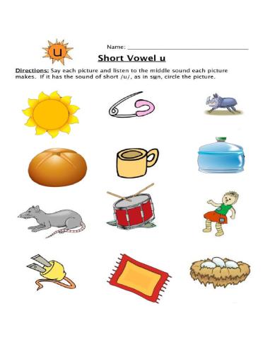 Short vowel u