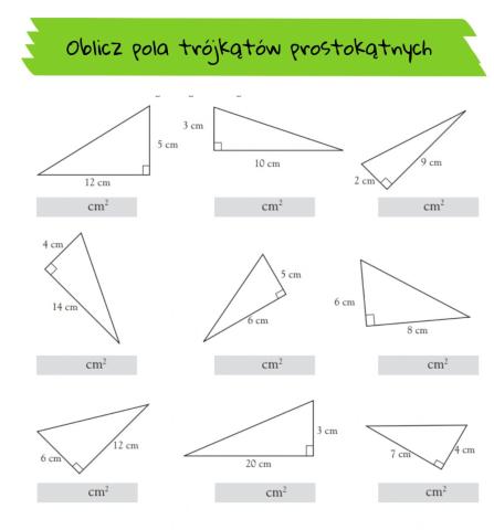 Pole trójkąta prostokątnego