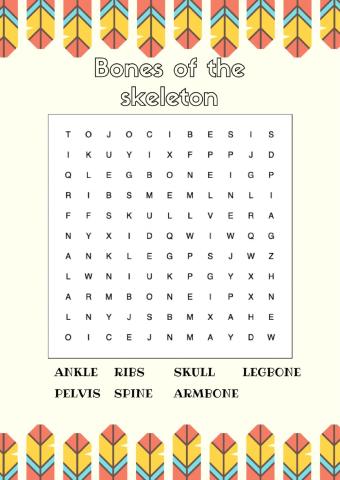 Bones wordsearch