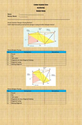 LK Matematika Bangun Ruang 1