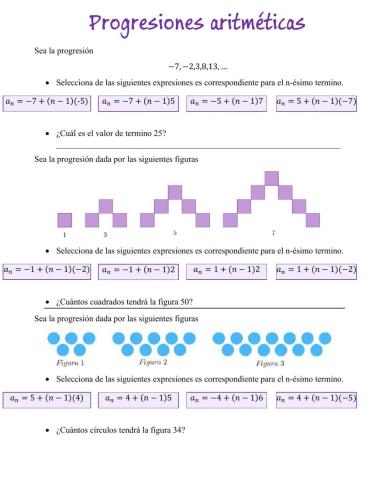 Progresiones aritméticas