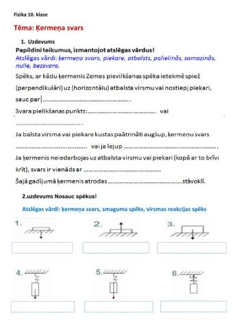 10.klase Ķermeņa svars