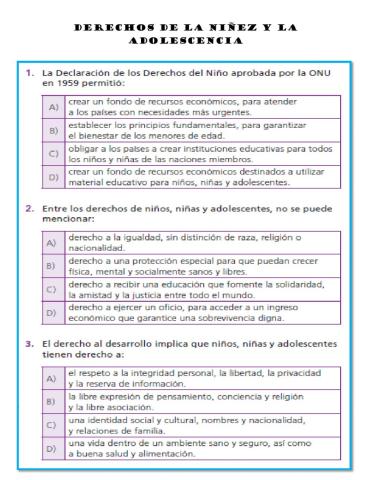 Derechos de la niñez