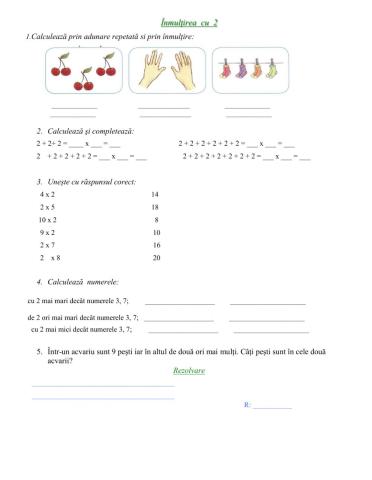 Inmultirea cu 2