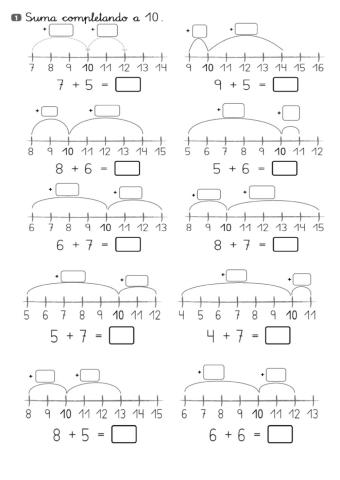 Sumas con recta numerica