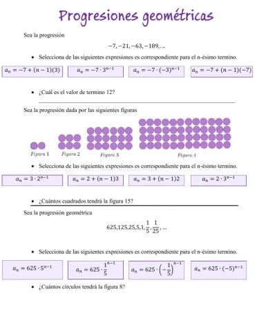 Progresiones geométricas