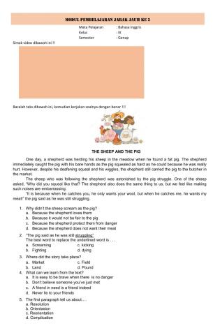 Bahasa Inggris 9-2 (Narrative Text) Minggu ke 2