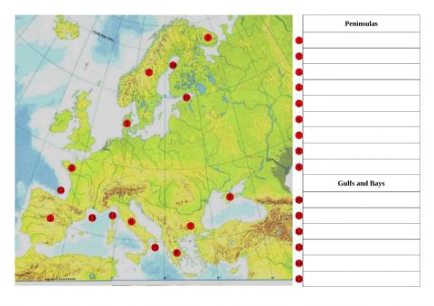 European peninsulas, gulfs and bays 2