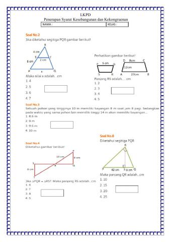 LKPD kesebangunan dan kekongruenan