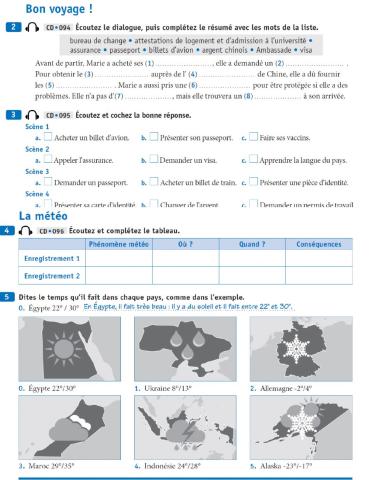 Bon voyage et météo Test