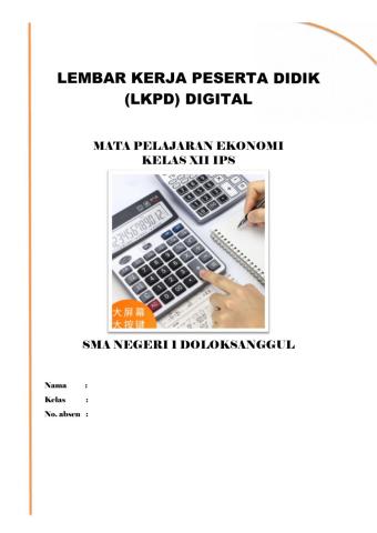 LKPD Digital Mata Pelajaran Ekonomi