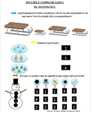 Fișă- Mate- Numerația 2