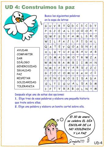 Sopa de letras paz 02