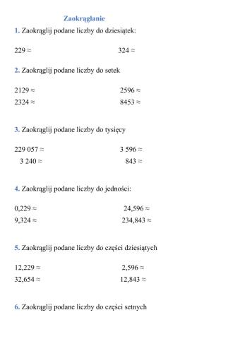 Zaokrąglanie