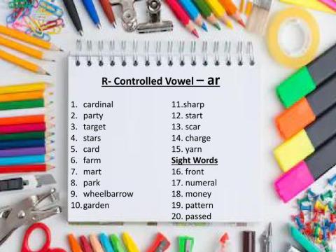 Ar spelling words