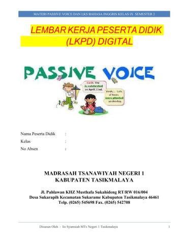 Memahami Materi Passive Voice