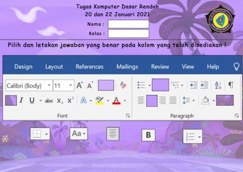 Komputer Ms word dasar rendah 20 Jan 2021