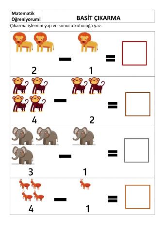 Matematik - basit çıkarma