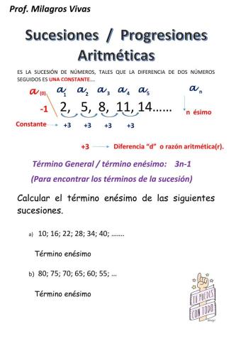 Progresion aritmetica