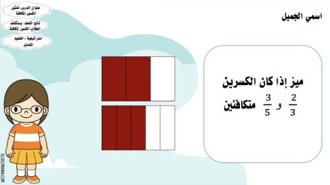 تمثيل الكسور المكافئة