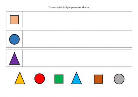 Șir de figuri geometrice