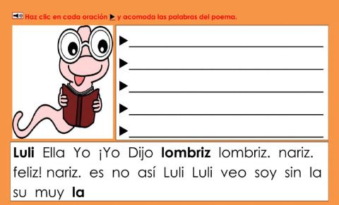 Luli la lombriz: acomodar