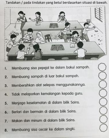 Sains - Peraturan Bilik Sains Tahun 3