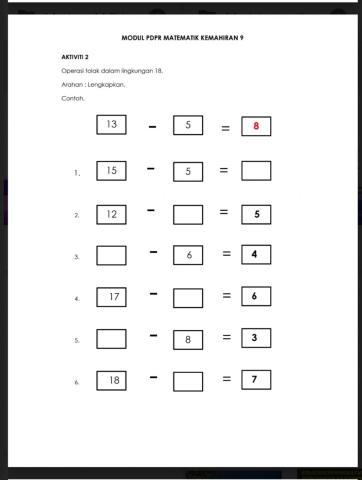 Kemahiran 9 - operasi tambah