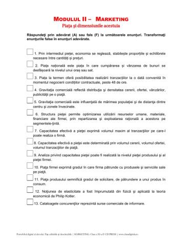 Piata si dimensiunile acesteia - fisa 2