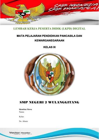 LKPD Digital Mata pelajaran PPKn Kelas IX