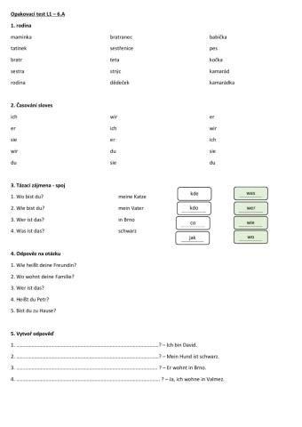 Opakování L1 - 6.A