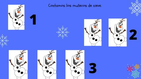 Contamos muñecos de nieve