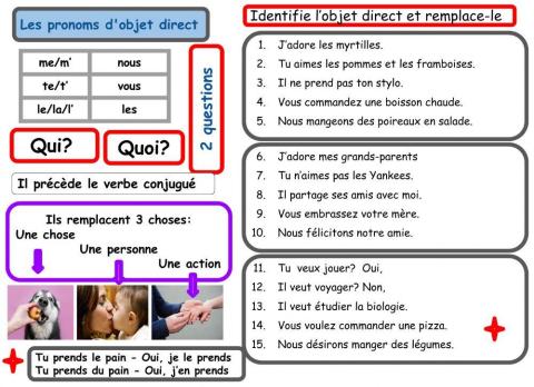 Le pronom d'objet direct