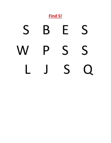 Find Letter S