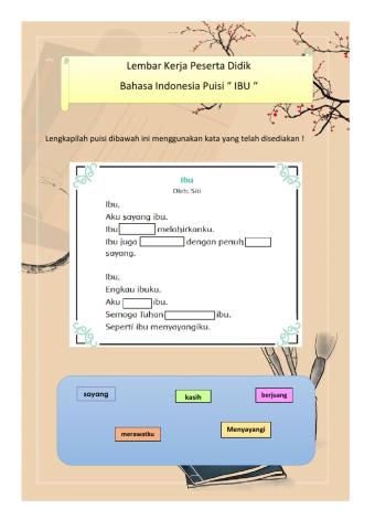 WorkSheet Bahasa Indonesia