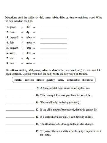 WOW Week 21 Suffixes