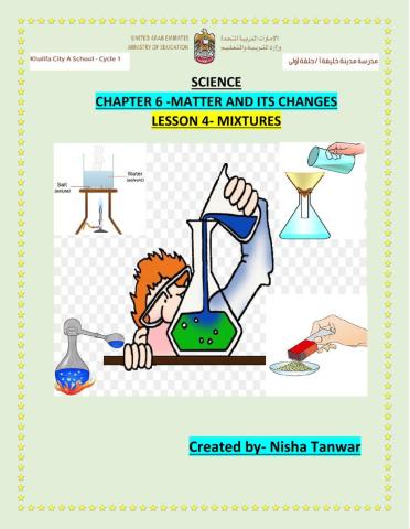 Chapter 6 lesson 4 -MIXTURES