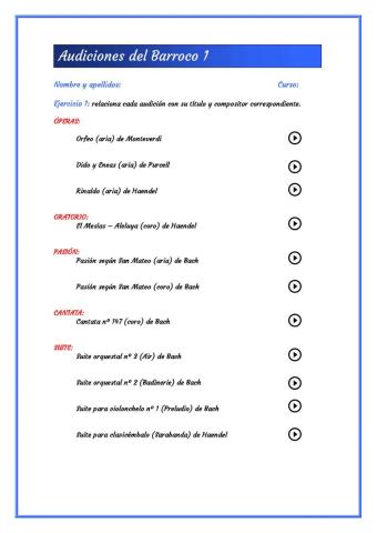 Audiciones del Barroco 1