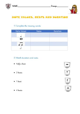 Note values 4º