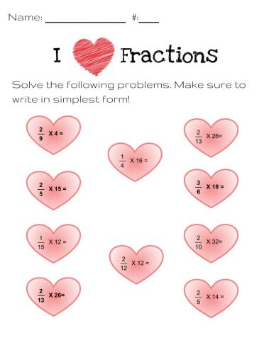 Multiply Fraction by Whole number