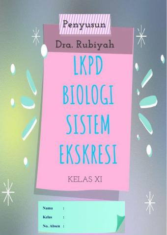 Lkpd sistem ekskresi