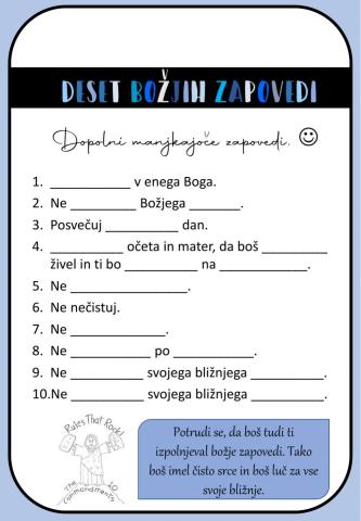 Deset božjih zapovedi