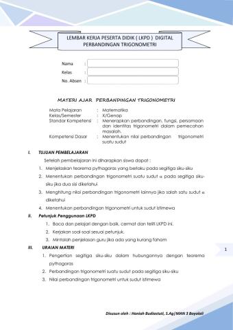 Lkpd digital perbandingan trigonometri