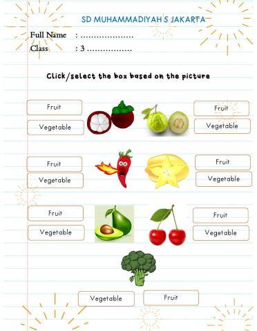 Vegetables and Fruits