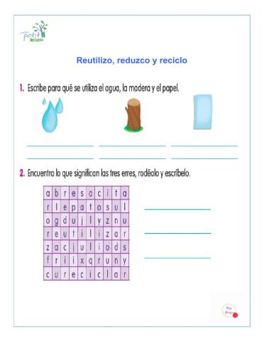 Reutilizo, reduzco y reciclo