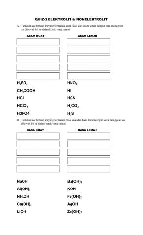 Quiz-2 elektrolit & nonelektrolit