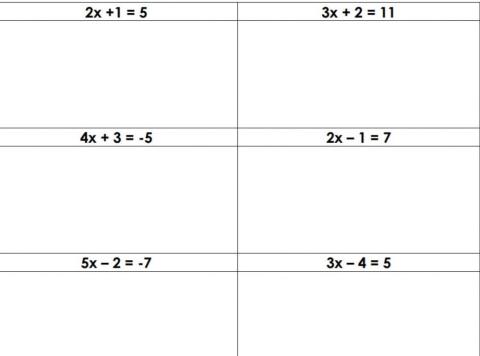 Solving two step linear equations