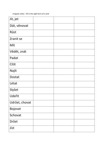 Irregular verbs 02